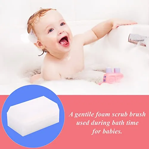 Safe-O-Kid- Bathing Soft Foam Sponge Sensory Scrubber- White (Pack of 1)