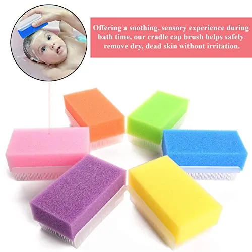 Safe-O-Kid- Bathing Soft Foam Sponge Sensory Scrubber- White (Pack of 1)