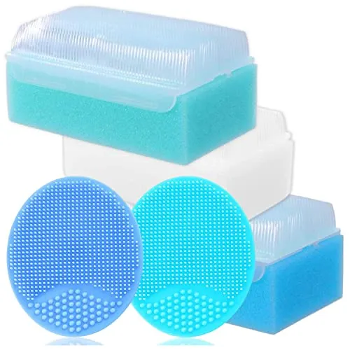 Safe-O-Kid- Bathing Soft Foam Sponge Sensory Scrubber- White (Pack of 1)