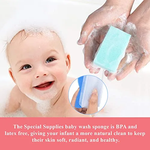 Safe-O-Kid- Bathing Soft Foam Sponge Sensory Scrubber- White (Pack of 1)