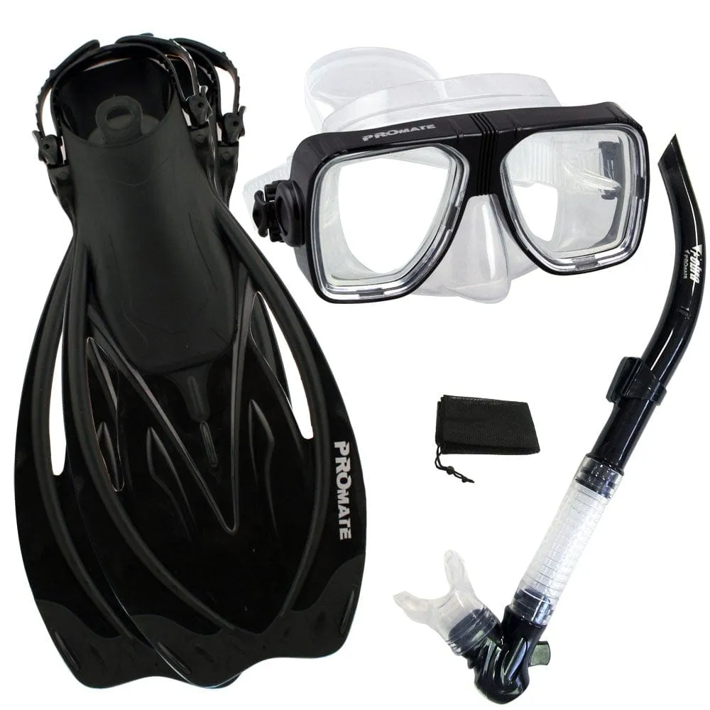 Snorkeling Set Scuba Dive Snorkel Mask Fins Gear - SCS0014