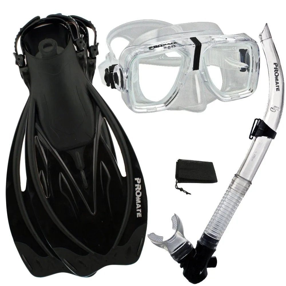 Snorkeling Set Scuba Dive Snorkel Mask Fins Gear - SCS0014