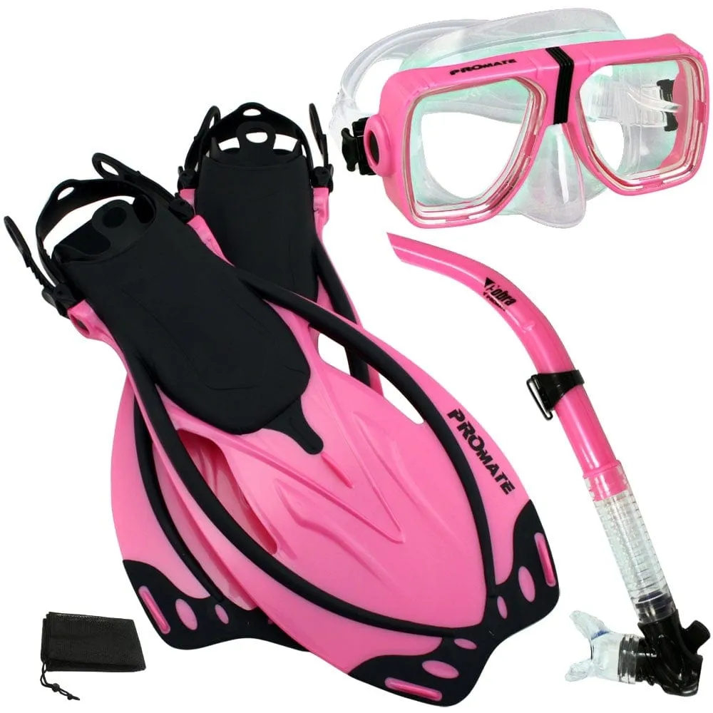 Snorkeling Set Scuba Dive Snorkel Mask Fins Gear - SCS0014