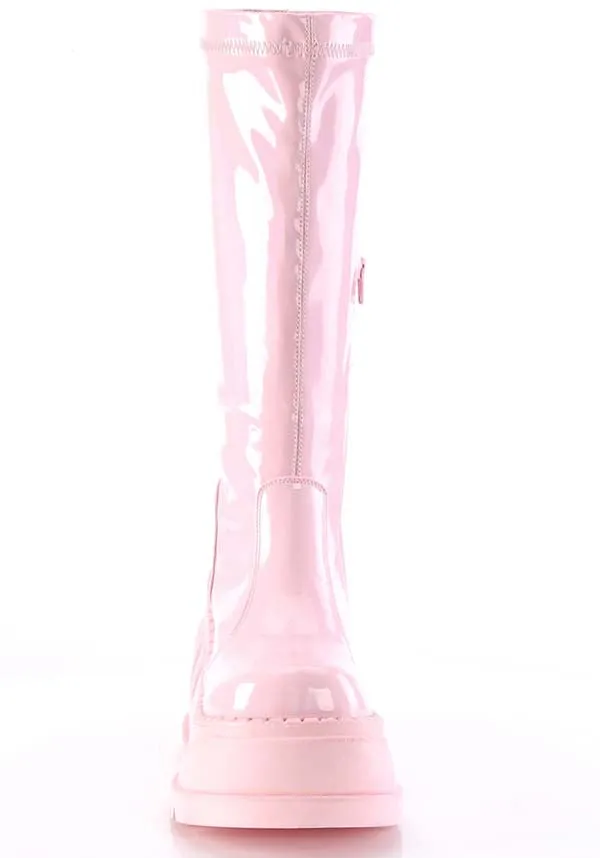 STOMP-200 [Pink Holo] | PLATFORM BOOTS [PREORDER]