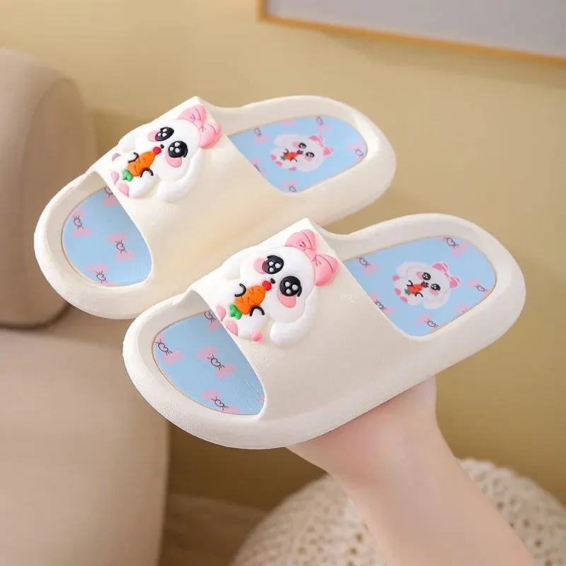 Summer Boy Girl Slippers Cute Cartoon Pattern Children Flip-flops Soft Comfortable Non-slip Indoor Home Shoe Baby Kid Beach Shoe