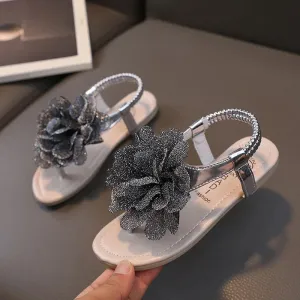 Summer Sandals Toddler Kids Baby Girls Fashion Flower Princess Sandals Beach Shoes Children Floral Sandals Slippers Soft Soled