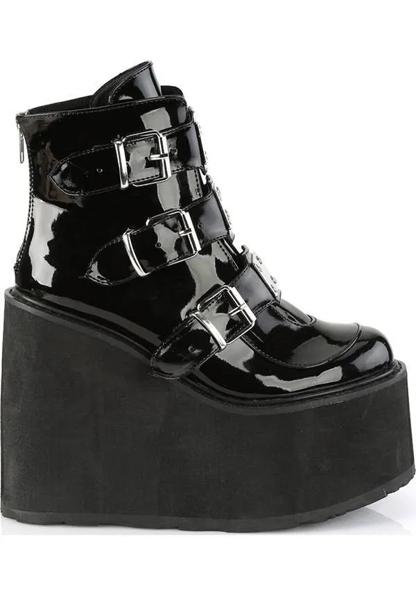 SWING-105 [Black Patent] | PLATFORM BOOTS [PREORDER]