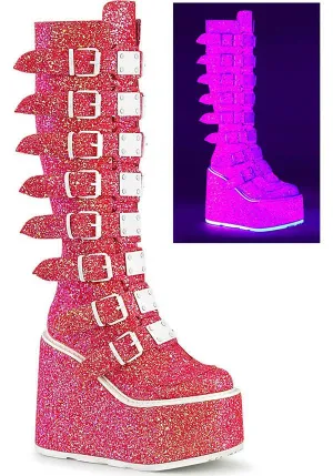 SWING-815UV [Pink Glitter] | PLATFORM BOOTS [PREORDER]