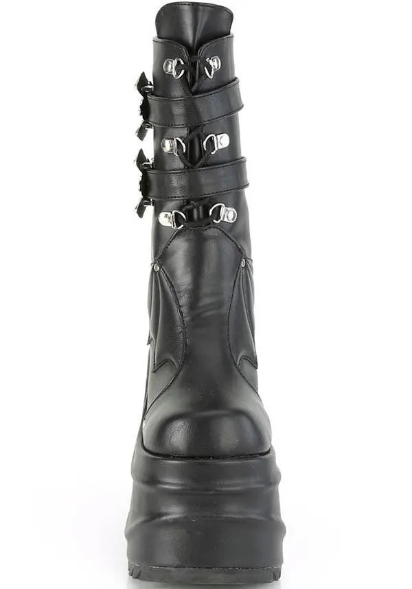 WAVE-150 [Black] | PLATFORM BOOTS [PREORDER]