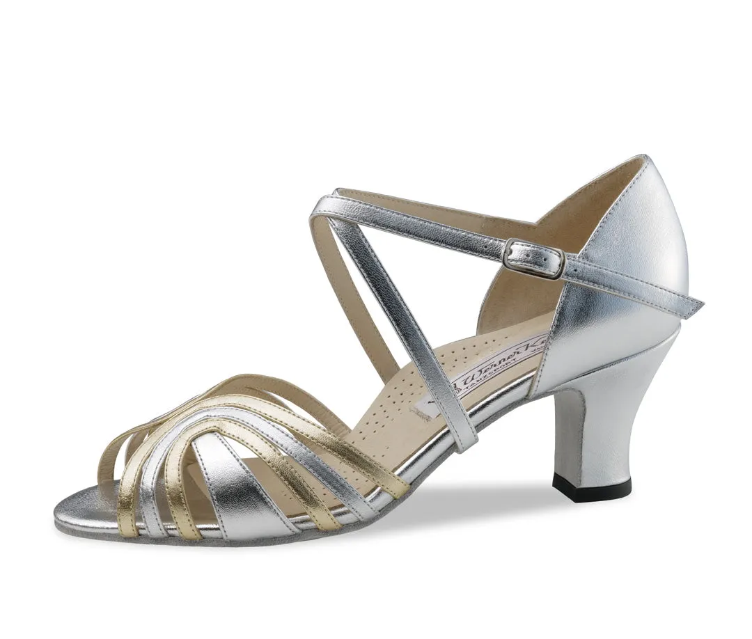 Werner Kern, Kim, Silver/Platinum Gold Nappa Leather, 6cm Heel