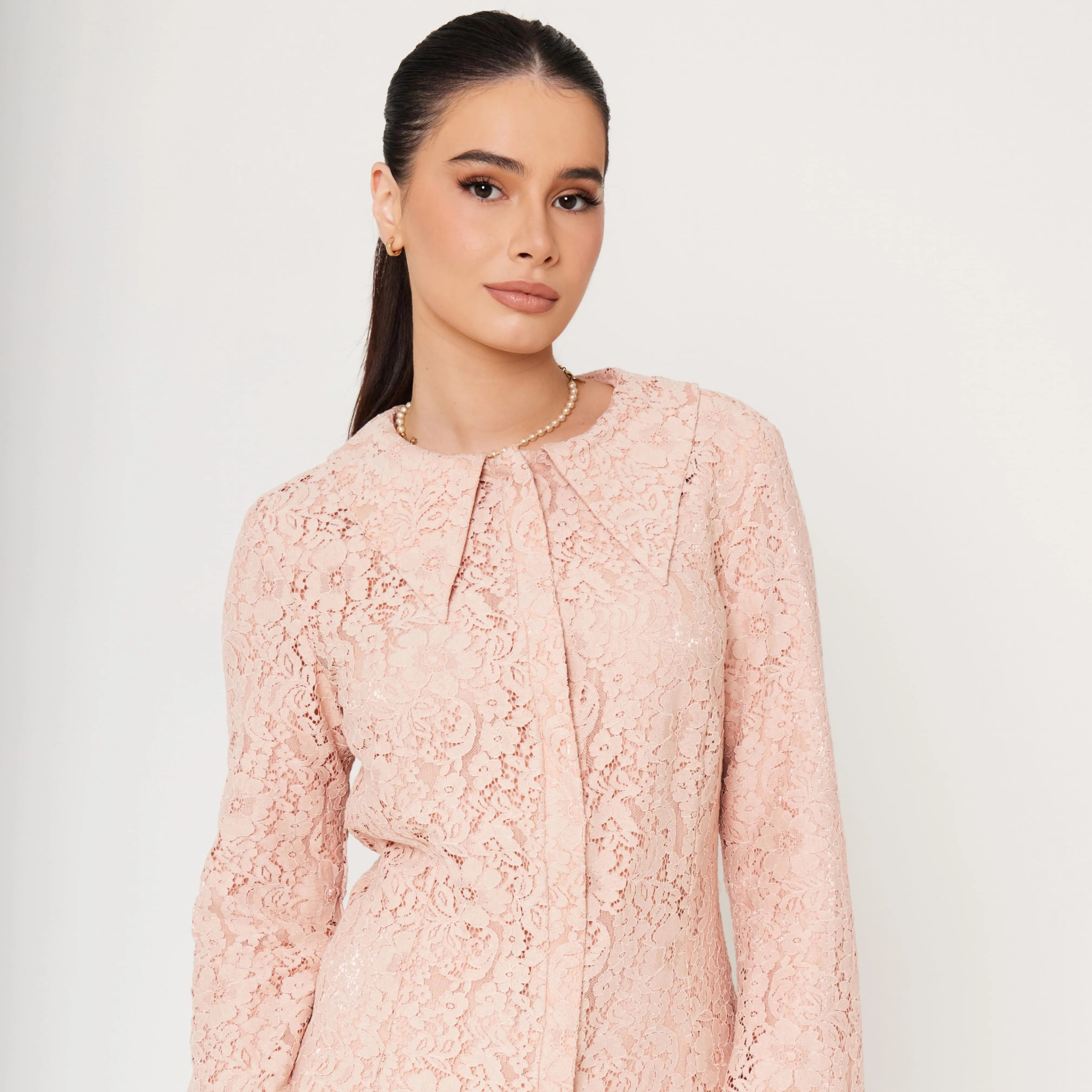 Women’s Large Collar Lace Shirt