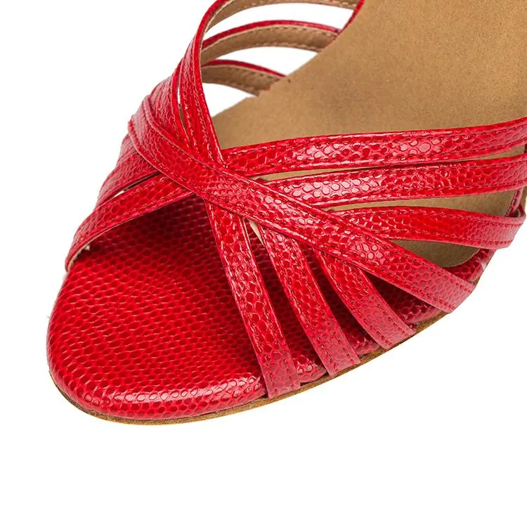 Women's Leatherette 10cm Red Heel Ballroom Dance Tango Dance Shoes