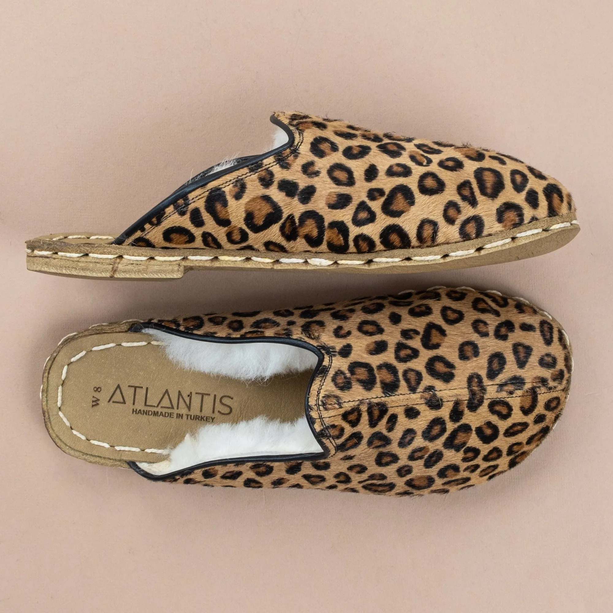 Women's Leopard Barefoot Shearlings