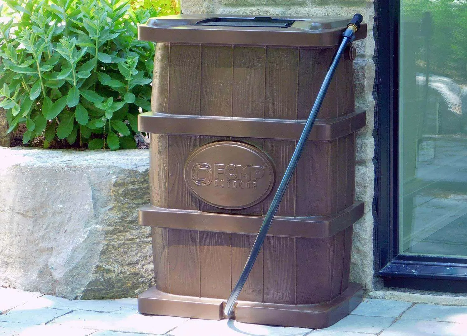 Wood Grain Rain Barrel WG4000-BRN