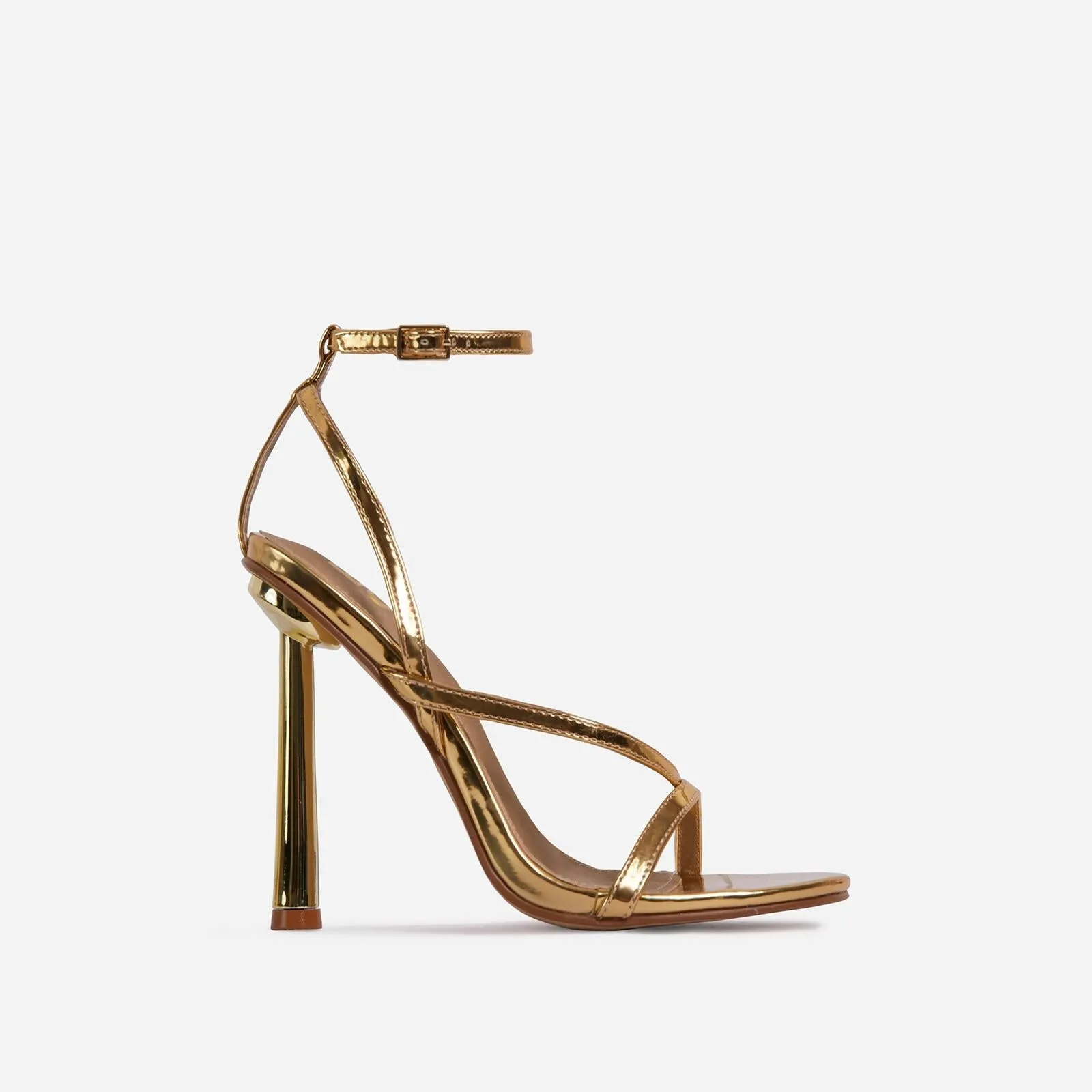 Yasmin Metallic Strappy Heel - Gold