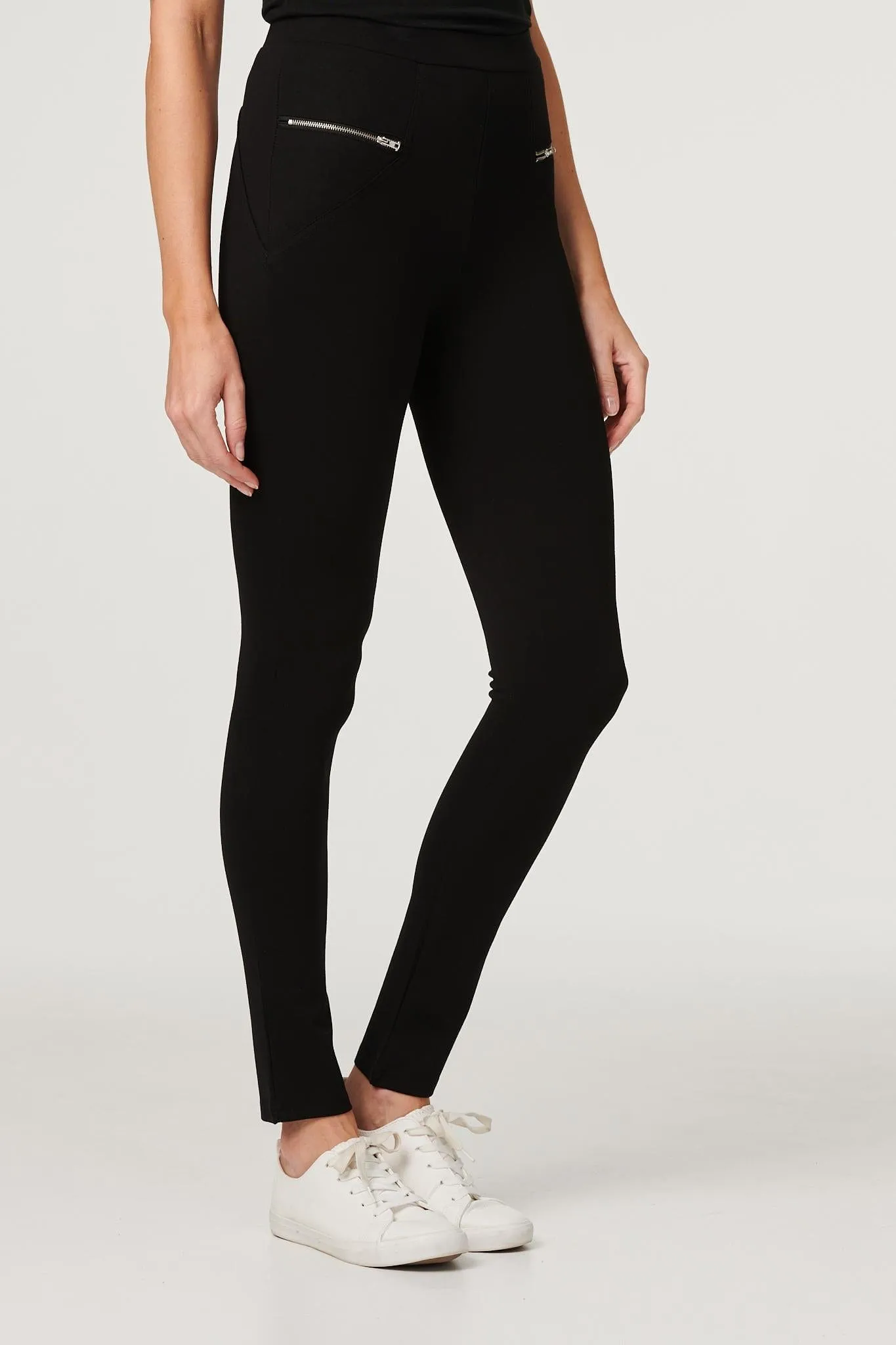 Zip Detail Skinny Fit Jeggings